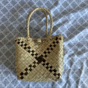 Vintage Handmade Straw Woven Mini Handbag